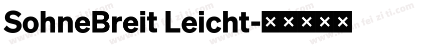 SohneBreit Leicht字体转换